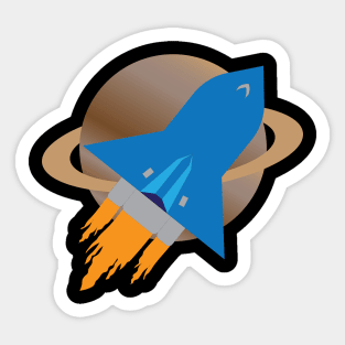 Spaceship vintage retro Sticker